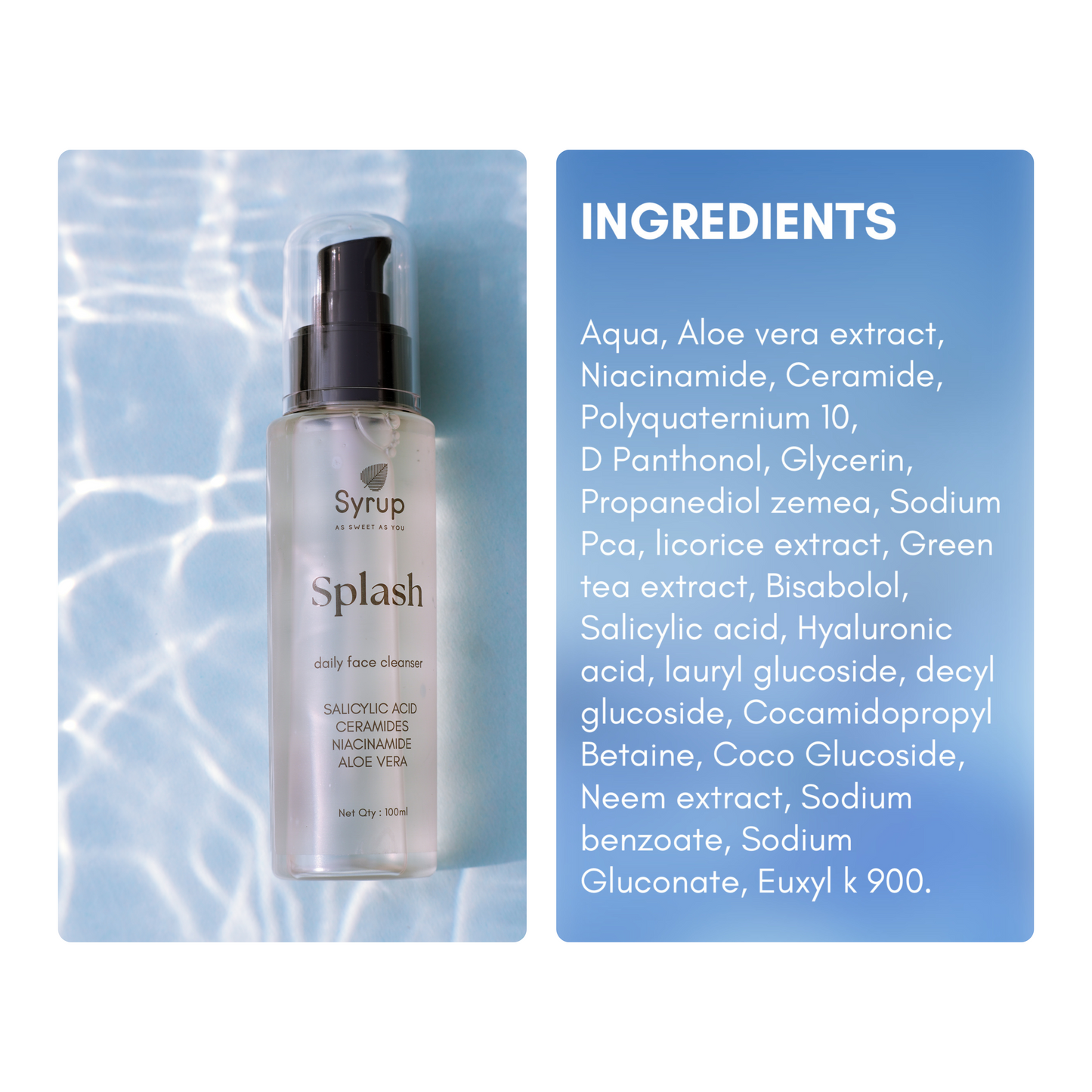 Splash full ingredients