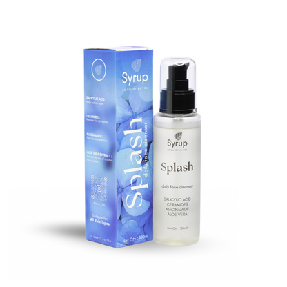 Standing syrup splash face wash